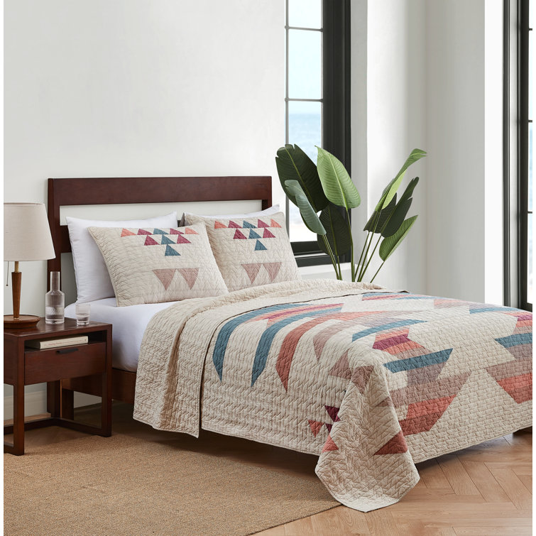 Pendleton Blue/Red/Tan Standard Cotton Quilt Set Wayfair